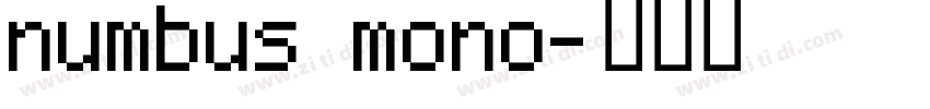 numbus mono字体转换